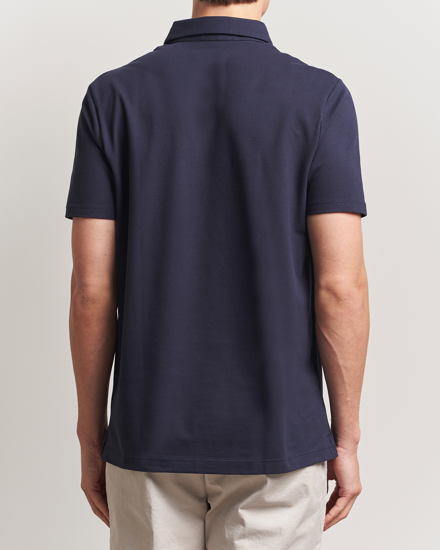 Mies | Pikeet | Charles Tyrwhitt | Short Sleeve Cotton Pique Polo Navy