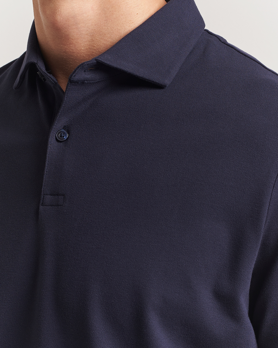 Mies | Pikeet | Charles Tyrwhitt | Short Sleeve Cotton Pique Polo Navy