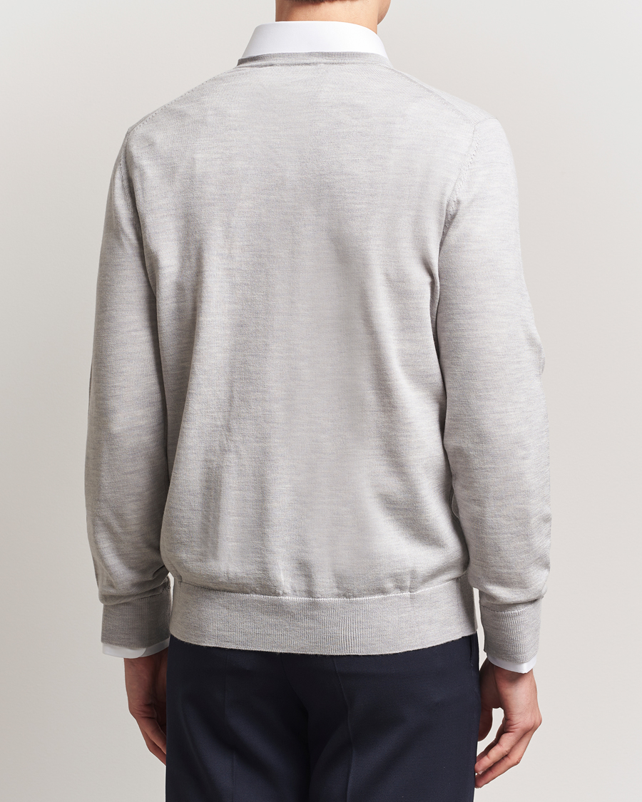 Mies | Puserot | Charles Tyrwhitt | Pure Merino V-Neck Jumper Silver Grey