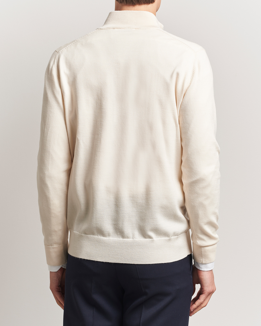 Mies | Puserot | Charles Tyrwhitt | Pure Merino Zip Neck Jumper Cream