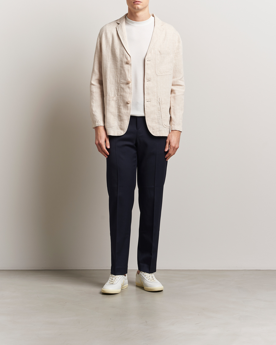 Mies | Pikkutakit | KnowledgeCotton Apparel | Linen Blazer Light Feather Grey