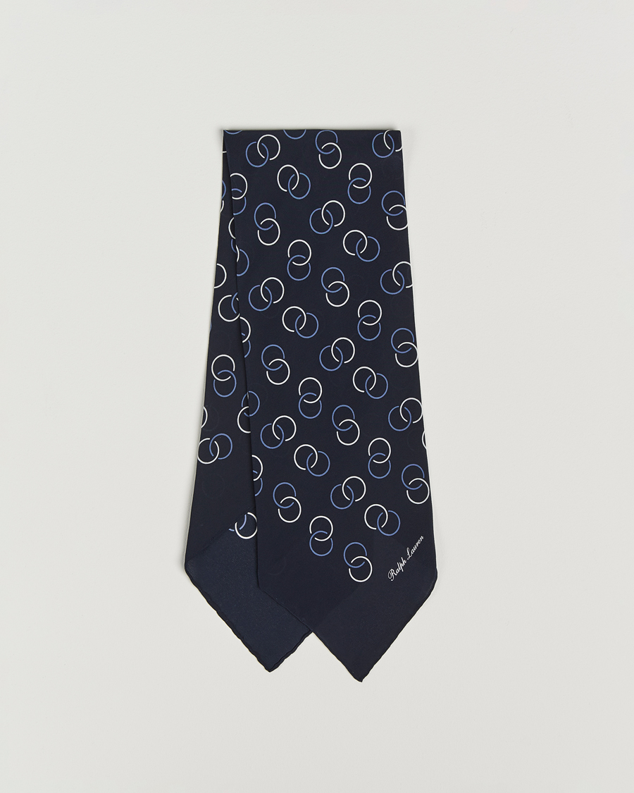 Mies | Ralph Lauren Purple Label Linked Rings Neck Scarf Navy | Ralph Lauren Purple Label | Linked Rings Neck Scarf Navy