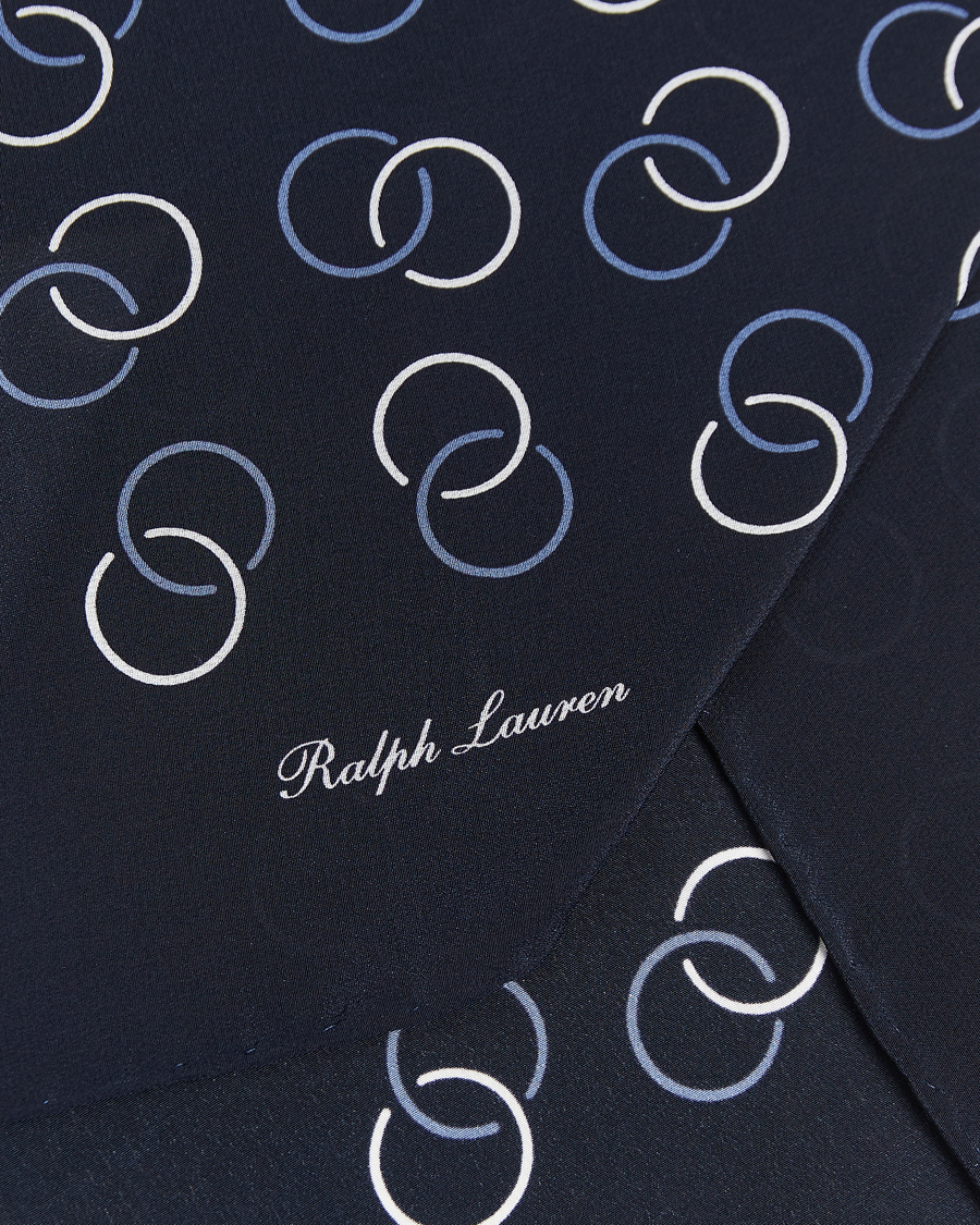 Mies | Ralph Lauren Purple Label Linked Rings Neck Scarf Navy | Ralph Lauren Purple Label | Linked Rings Neck Scarf Navy