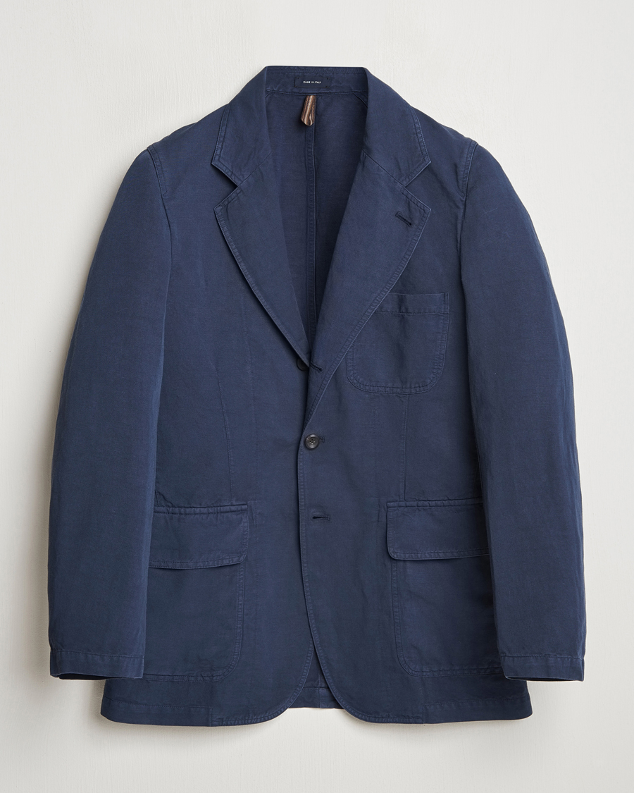 Mies | Pikkutakit | Drake's | MKI Cotton/linen Games Blazer Navy