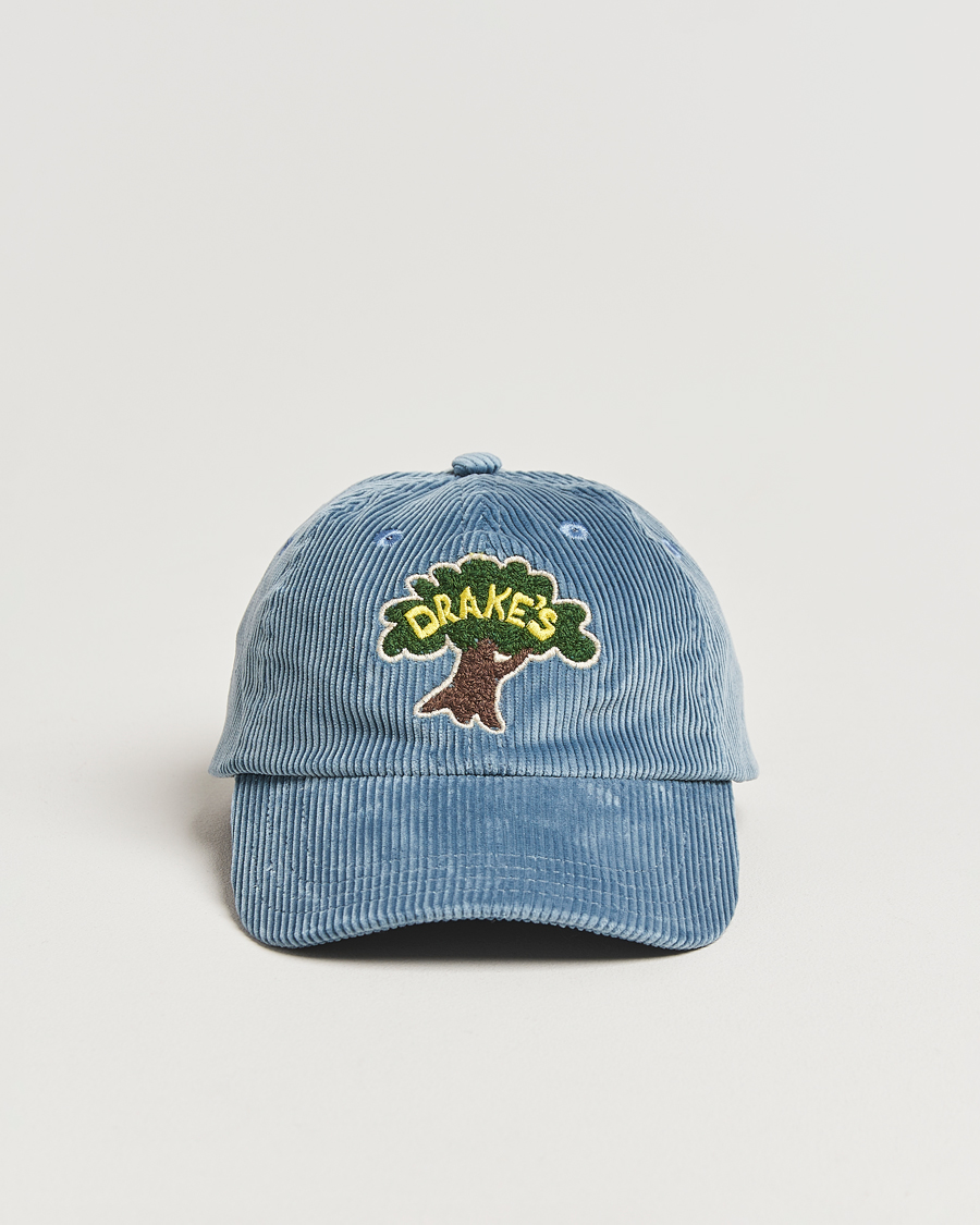 Mies | Drake's Drake´s Tree Baseball Cap Cornflower Blue | Drake's | Drake´s Tree Baseball Cap Cornflower Blue