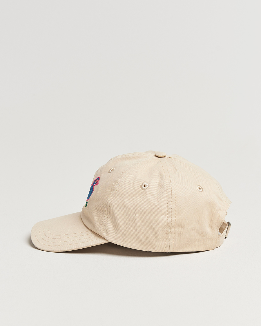 Mies | Drake's Peacock Embroidered Cap Ecru | Drake's | Peacock Embroidered Cap Ecru