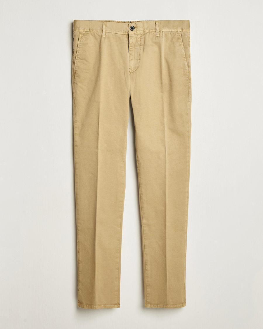 Mies | Housut | Incotex | Slim Fit Garment Dyed Slacks Beige