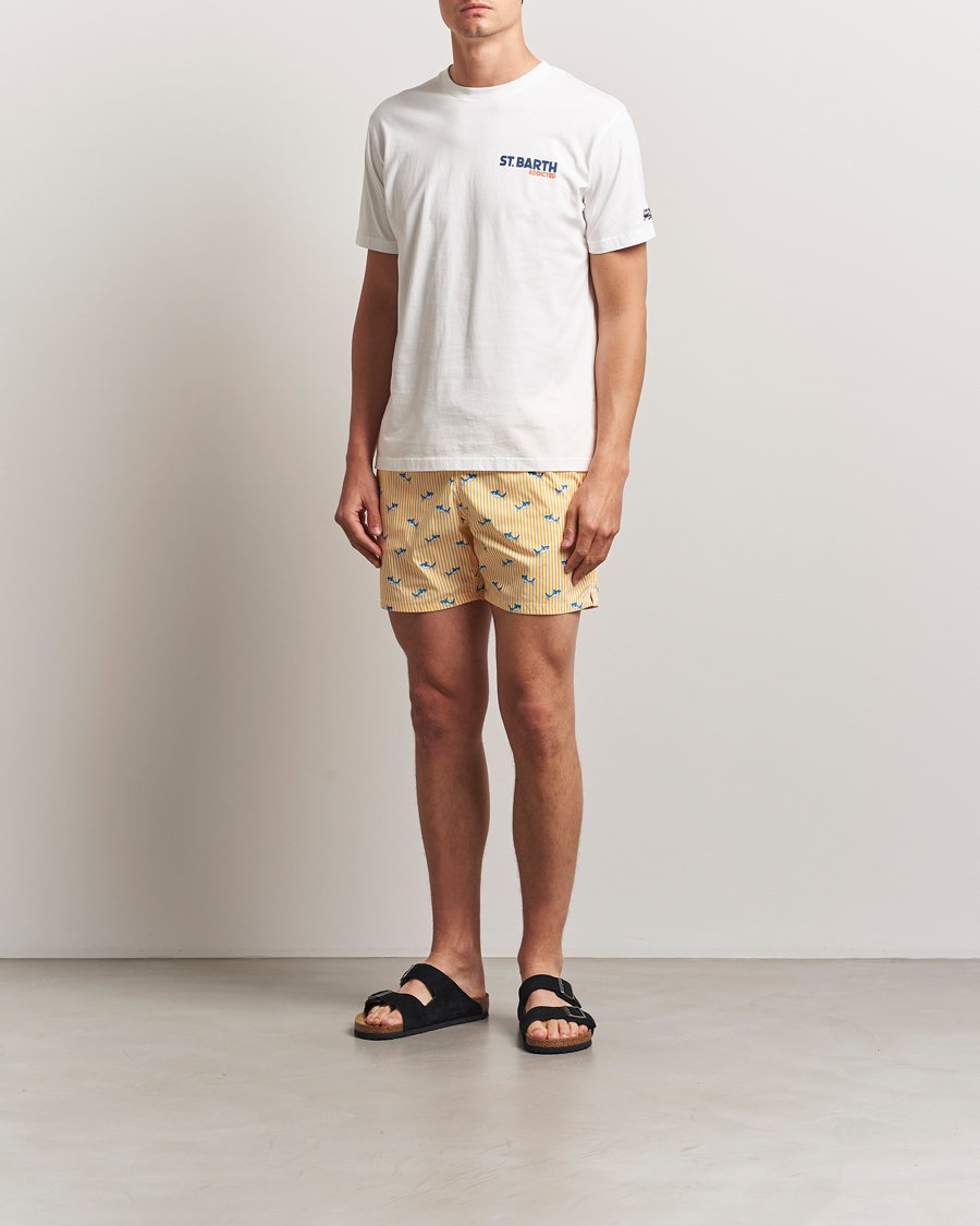 Mies | Uimahousut | MC2 Saint Barth | Printed Swim Shorts Yellow Malie Stripes