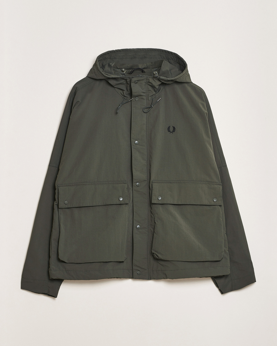 Mies | Takit | Fred Perry | Cropped Hooded Fishing Parka Field Green