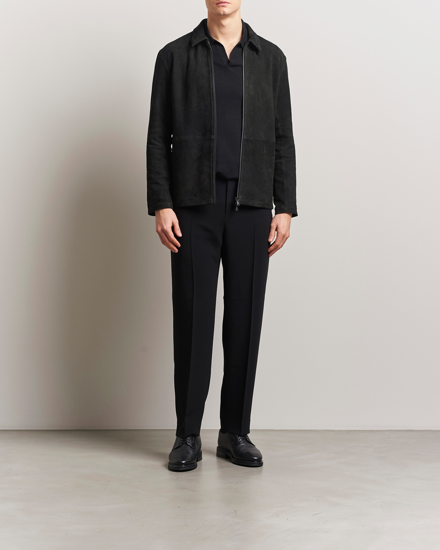 Mies | Takit | J.Lindeberg | Jonah Suede Overshirt Black