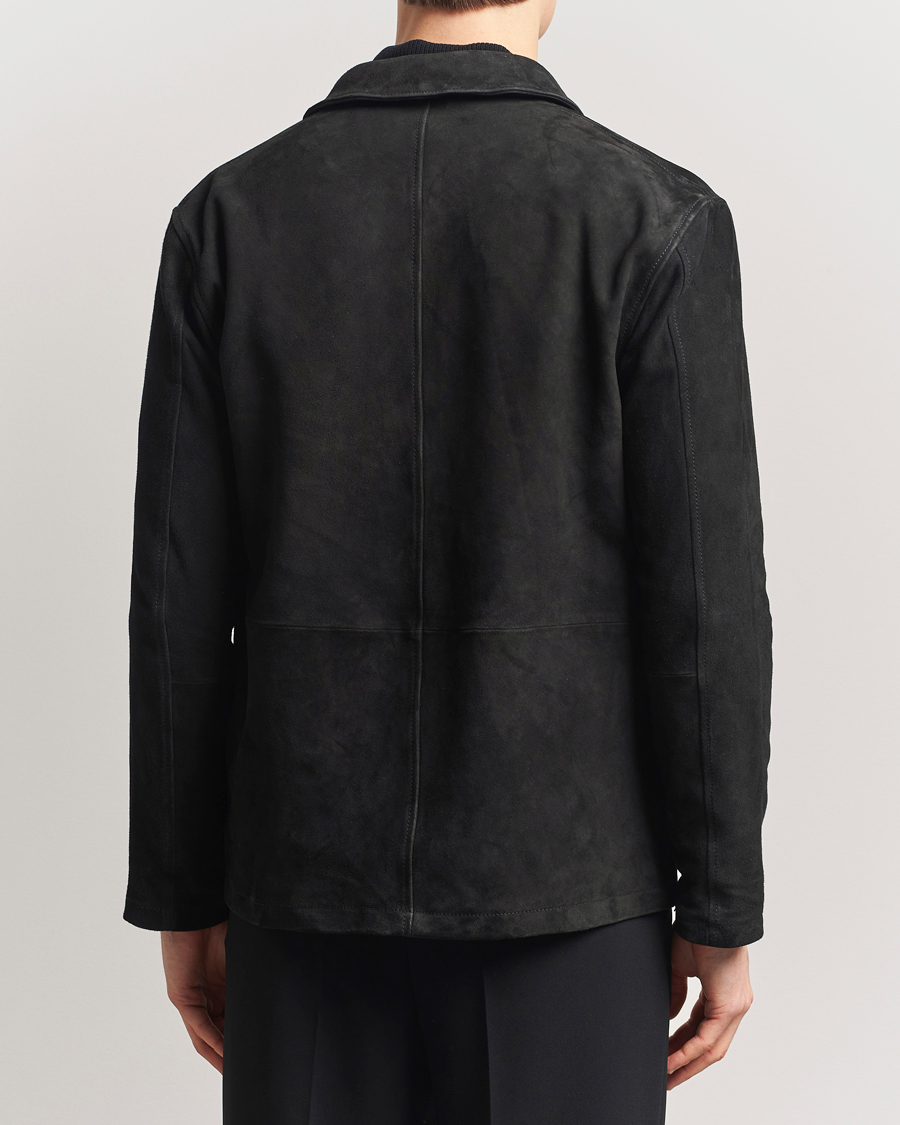 Mies | Takit | J.Lindeberg | Jonah Suede Overshirt Black