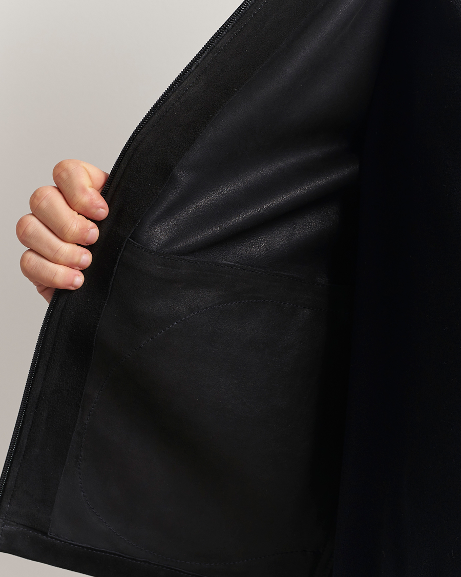 Mies | Takit | J.Lindeberg | Jonah Suede Overshirt Black