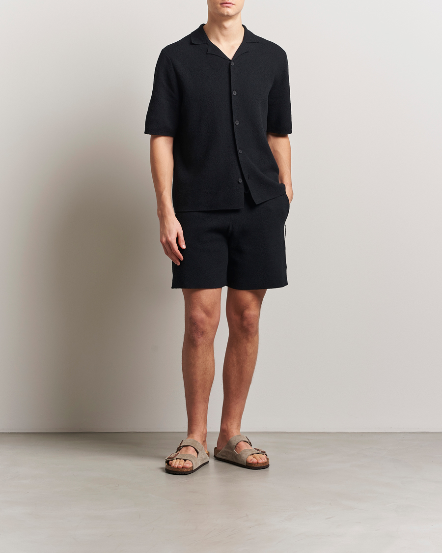 Mies | Shortsit | J.Lindeberg | Simon Knitted Boucle Shorts Black