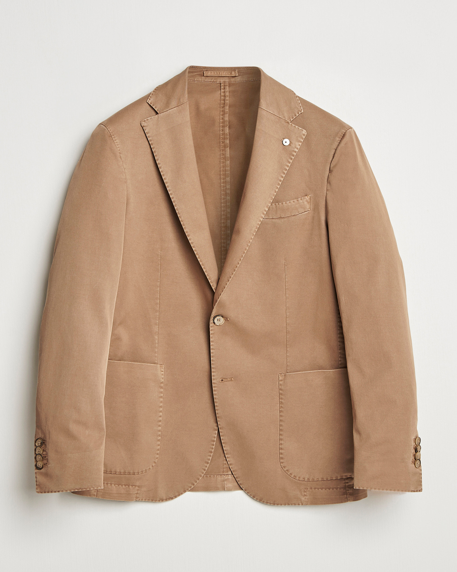 Mies | Pikkutakit | L.B.M. 1911 | Jack Regular Fit Cotton Stretch Blazer Taupe
