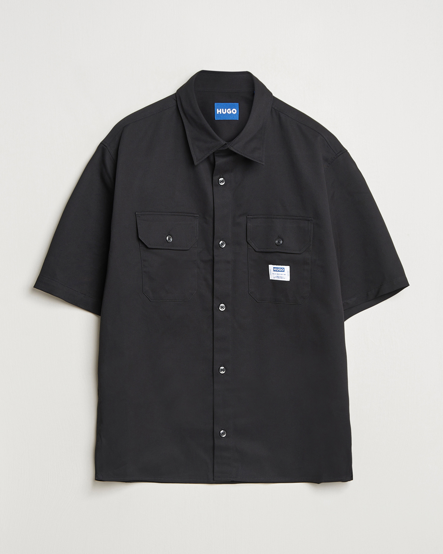 Mies | Kauluspaidat | HUGO | Ekyno Short Sleeve Shirt Black