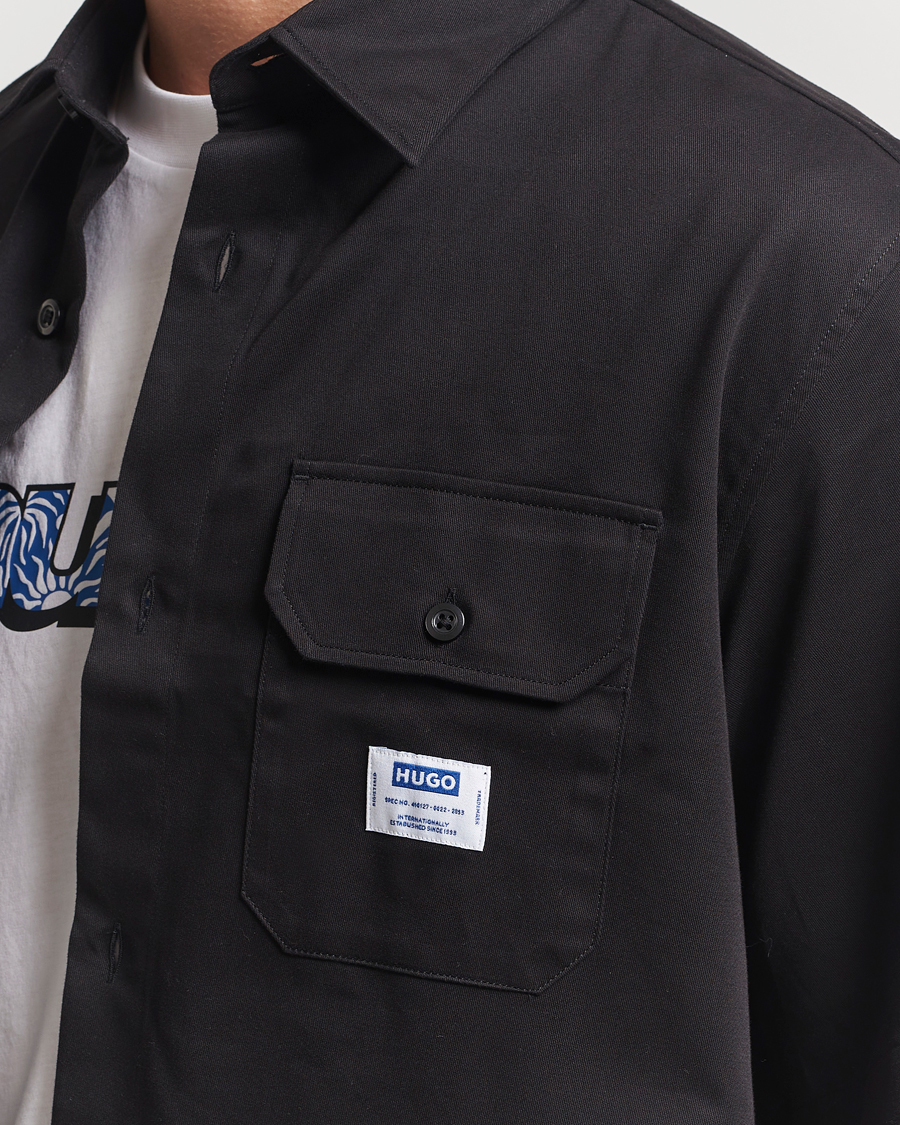 Mies | Kauluspaidat | HUGO | Ekyno Short Sleeve Shirt Black