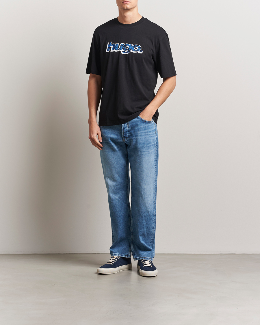 Mies | T-paidat | HUGO | Nugibol 3D Logo Crew Neck T-Shirt Black