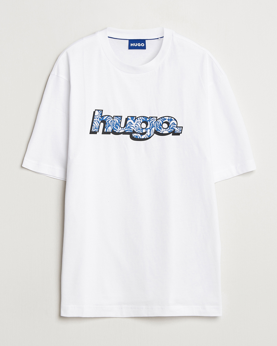Mies | T-paidat | HUGO | Nugibol 3D Logo Crew Neck T-Shirt White