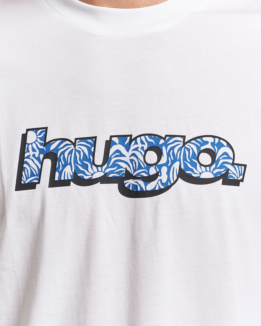 Mies | T-paidat | HUGO | Nugibol 3D Logo Crew Neck T-Shirt White