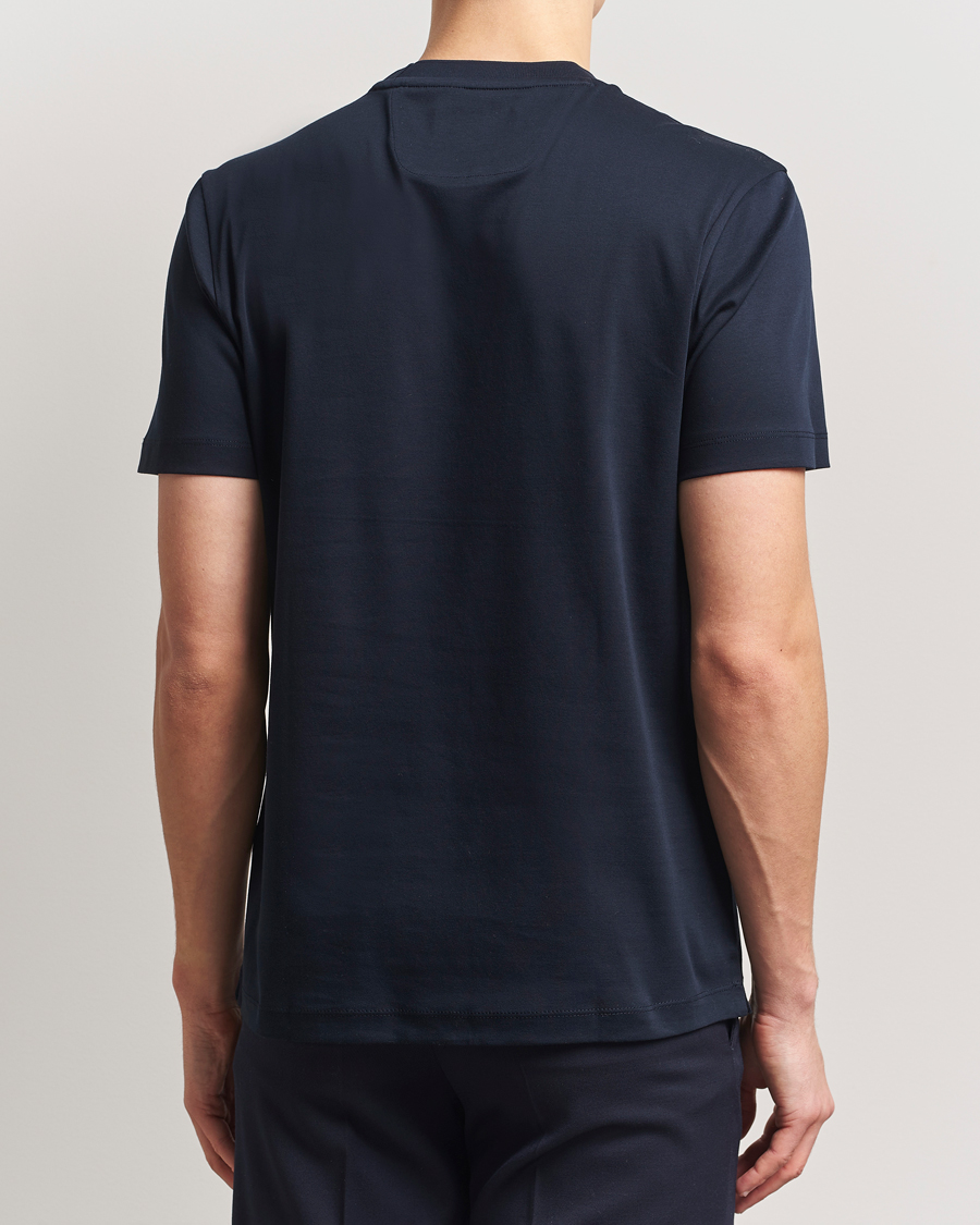 Mies | T-paidat | BOSS CAMEL | Tesar Cotton Knitted T-Shirt Dark Blue