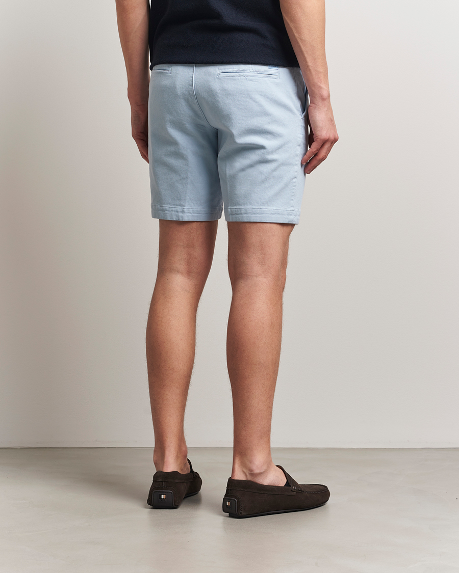 Mies | Shortsit | BOSS BLACK | Slice Structured Cotton Shorts Light Blue