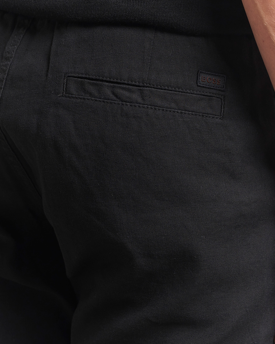 Mies | Housut | BOSS ORANGE | Sanderson Linen Pants Black