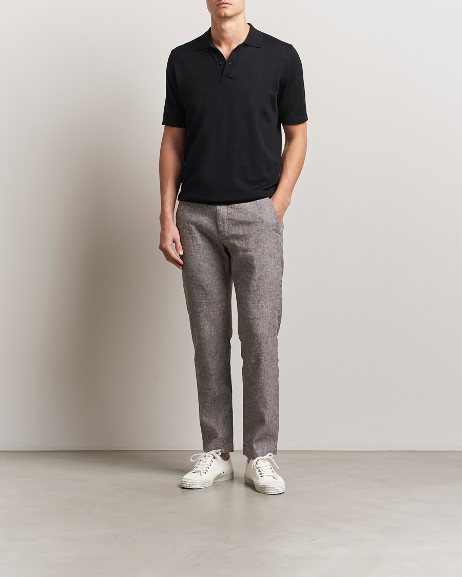 Mies | Housut | BOSS ORANGE | Sanderson Linen Pants Open Brown