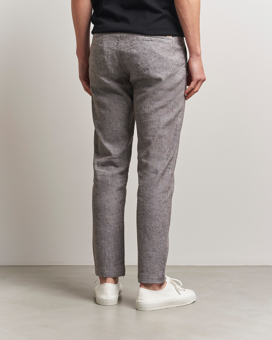 Mies | Housut | BOSS ORANGE | Sanderson Linen Pants Open Brown