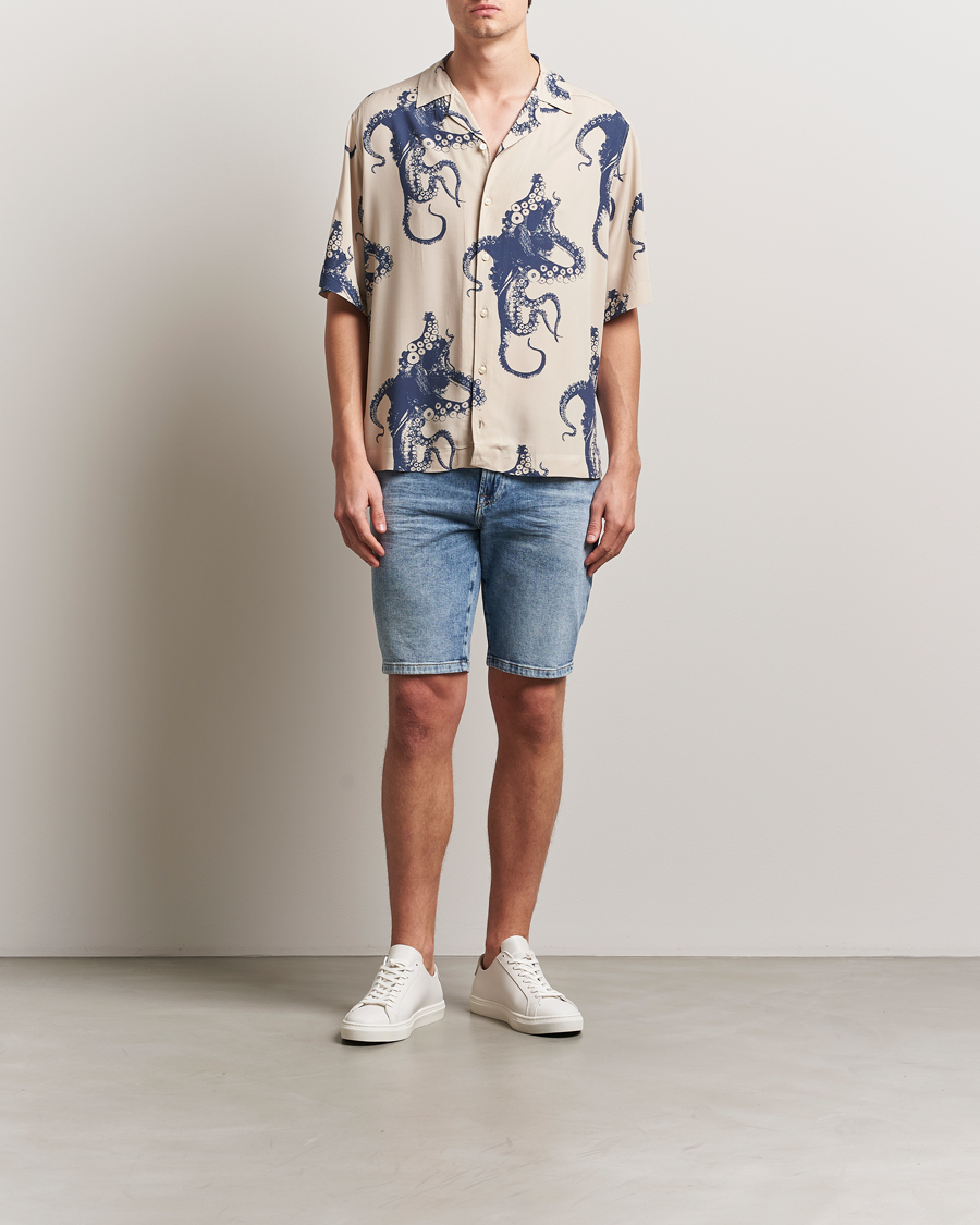 Mies | Shortsit | BOSS ORANGE | Re.Maine Denim Shorts Light Blue