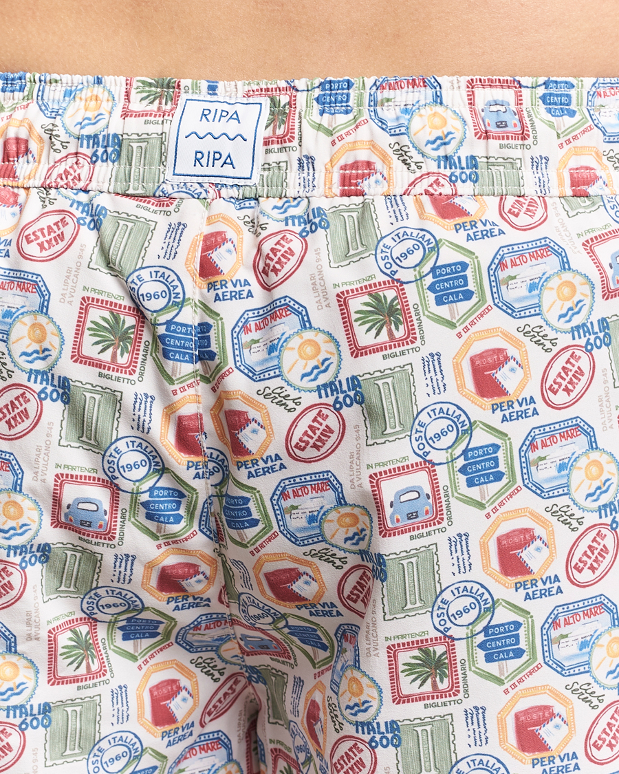 Mies | Uimahousut | Ripa Ripa | Printed Swimshorts Off White