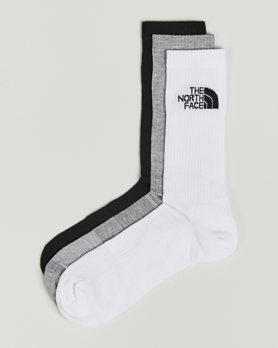 Mies | Alusvaatteet | The North Face | 3-Pack Sport Crew Sock White/Grey/Black