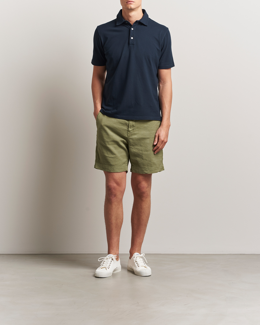Mies | Shortsit | Morris | Fenix Linen/Cotton Shorts Olive