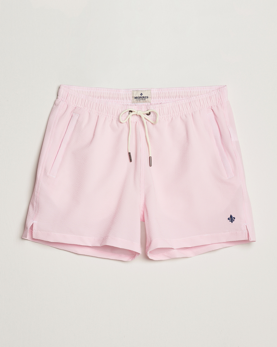 Mies | Uimahousut | Morris | Seersucker Bathing Trunks Light Pink