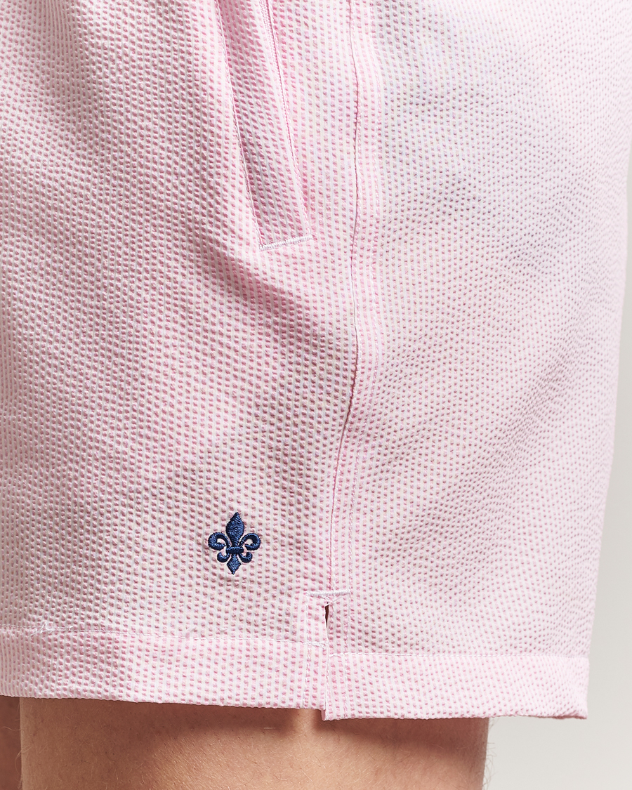 Mies | Uimahousut | Morris | Seersucker Bathing Trunks Light Pink