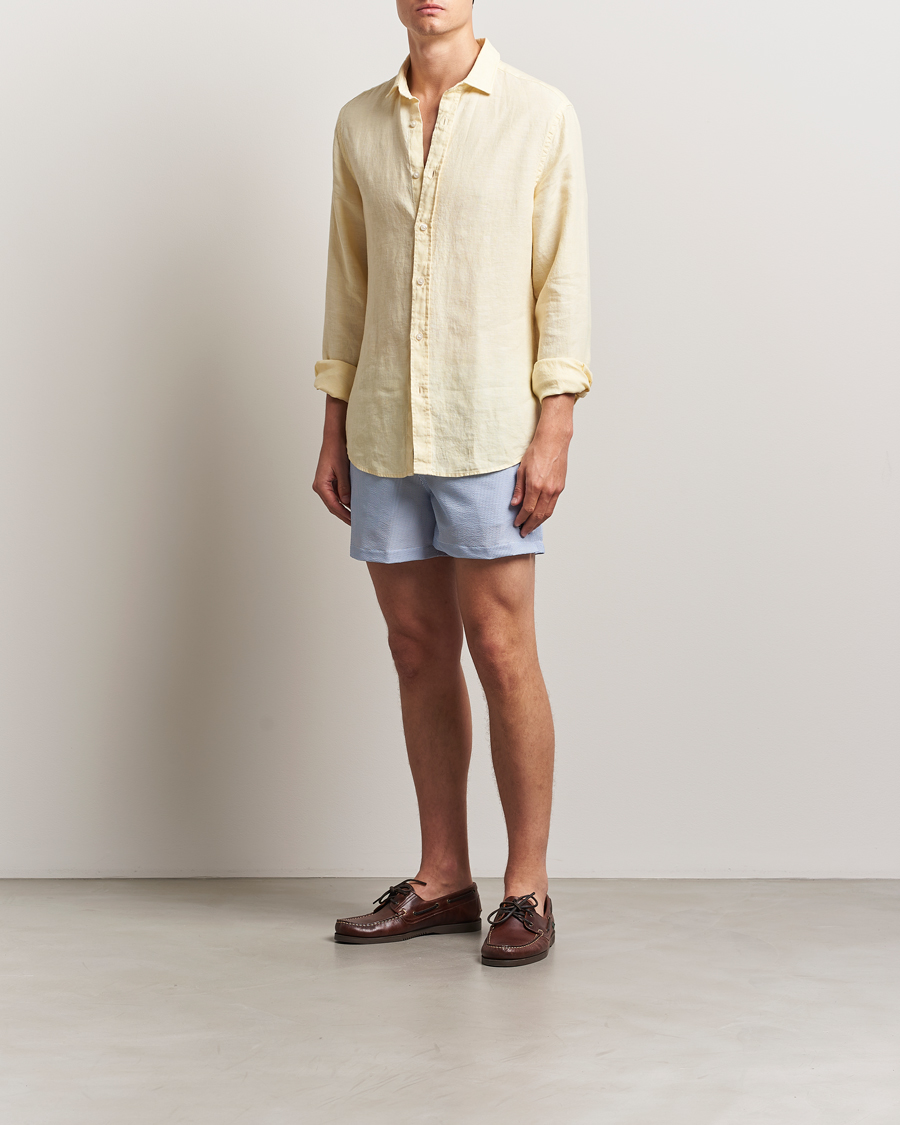 Mies | Uimahousut | Morris | Seersucker Bathing Trunks Light Blue