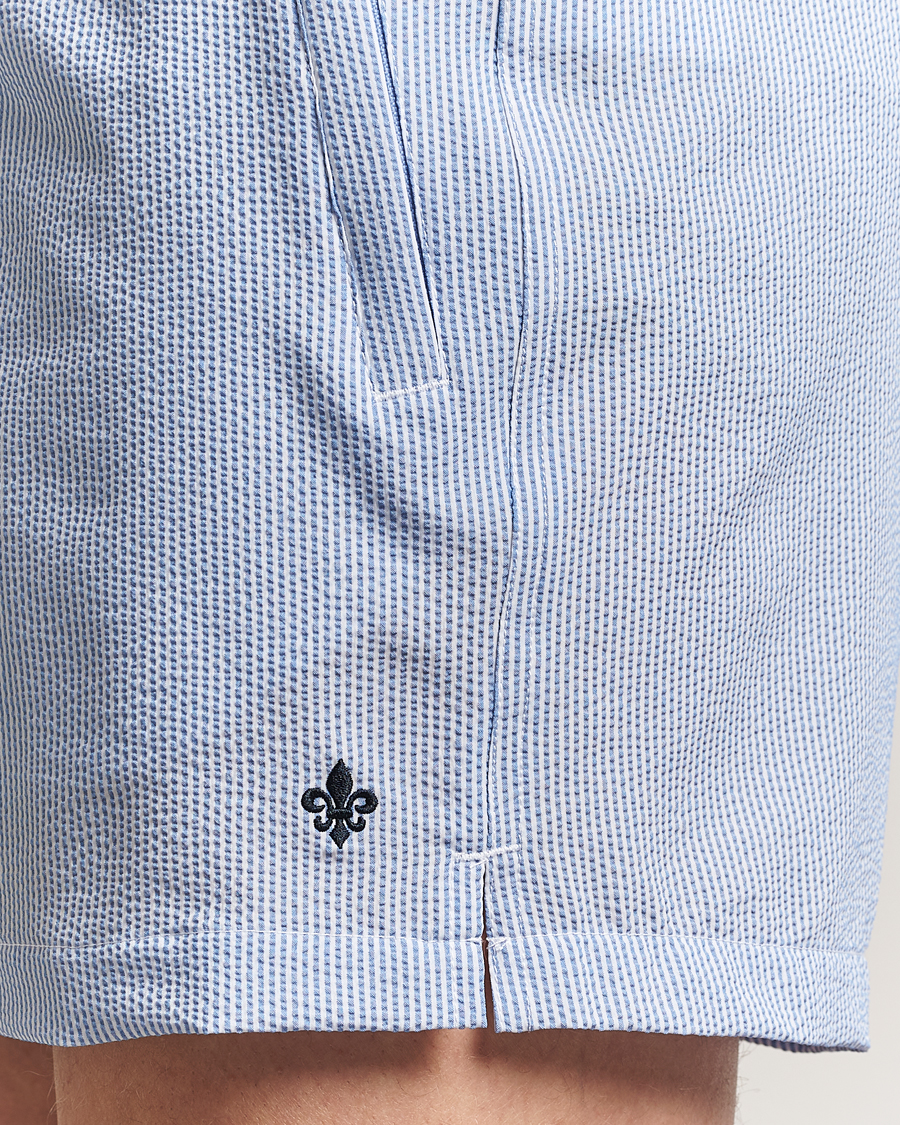 Mies | Uimahousut | Morris | Seersucker Bathing Trunks Light Blue