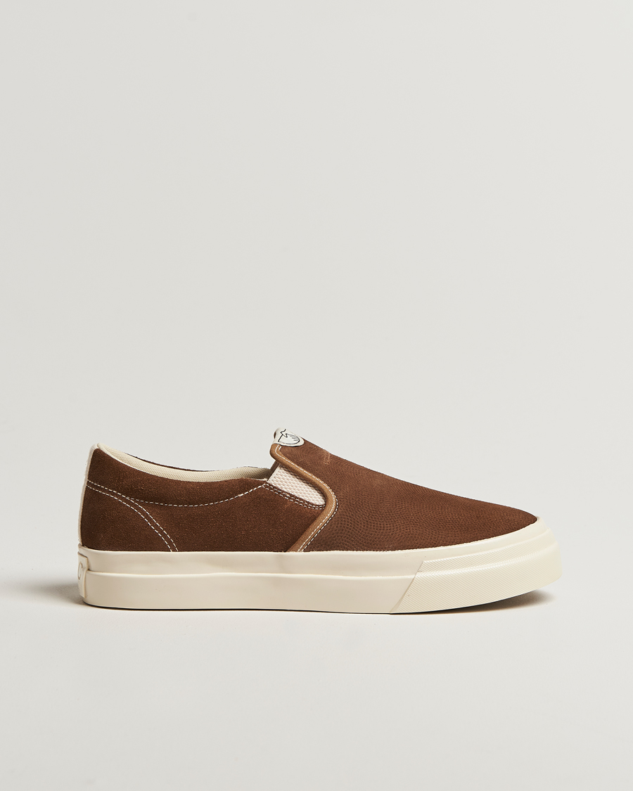 Mies | Stepney Workers Club Lister Suede Slip-On Sneaker Brown | Stepney Workers Club | Lister Suede Slip-On Sneaker Brown