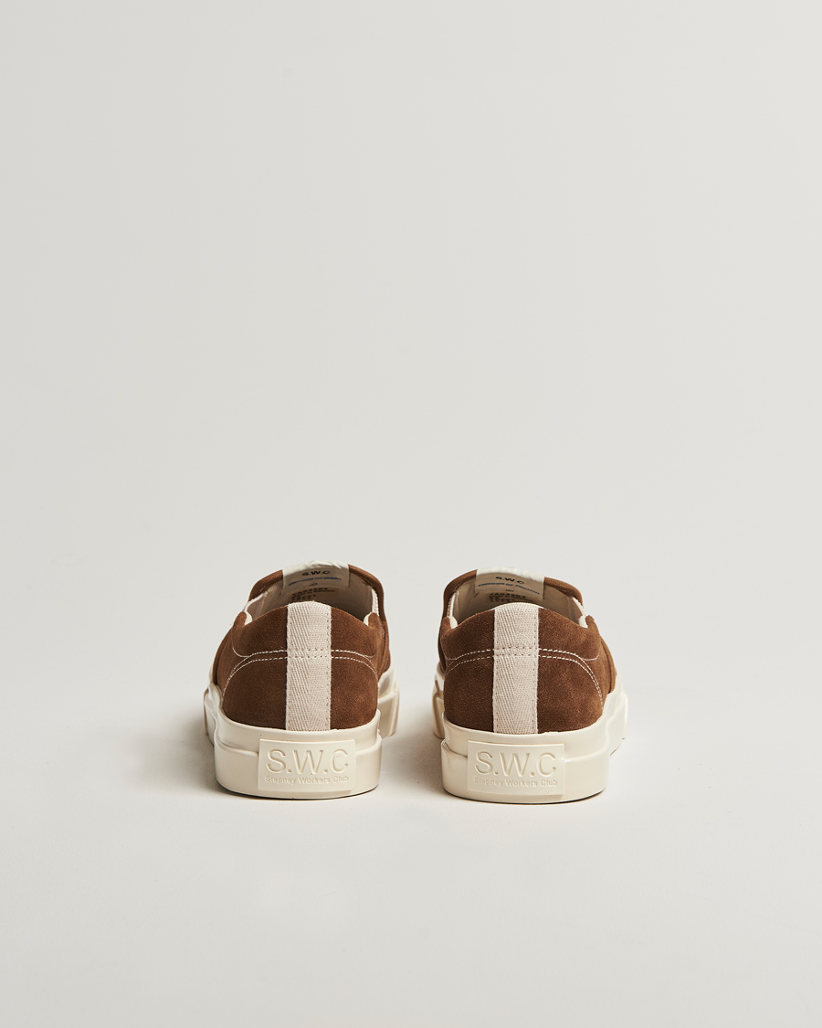 Mies | Stepney Workers Club Lister Suede Slip-On Sneaker Brown | Stepney Workers Club | Lister Suede Slip-On Sneaker Brown