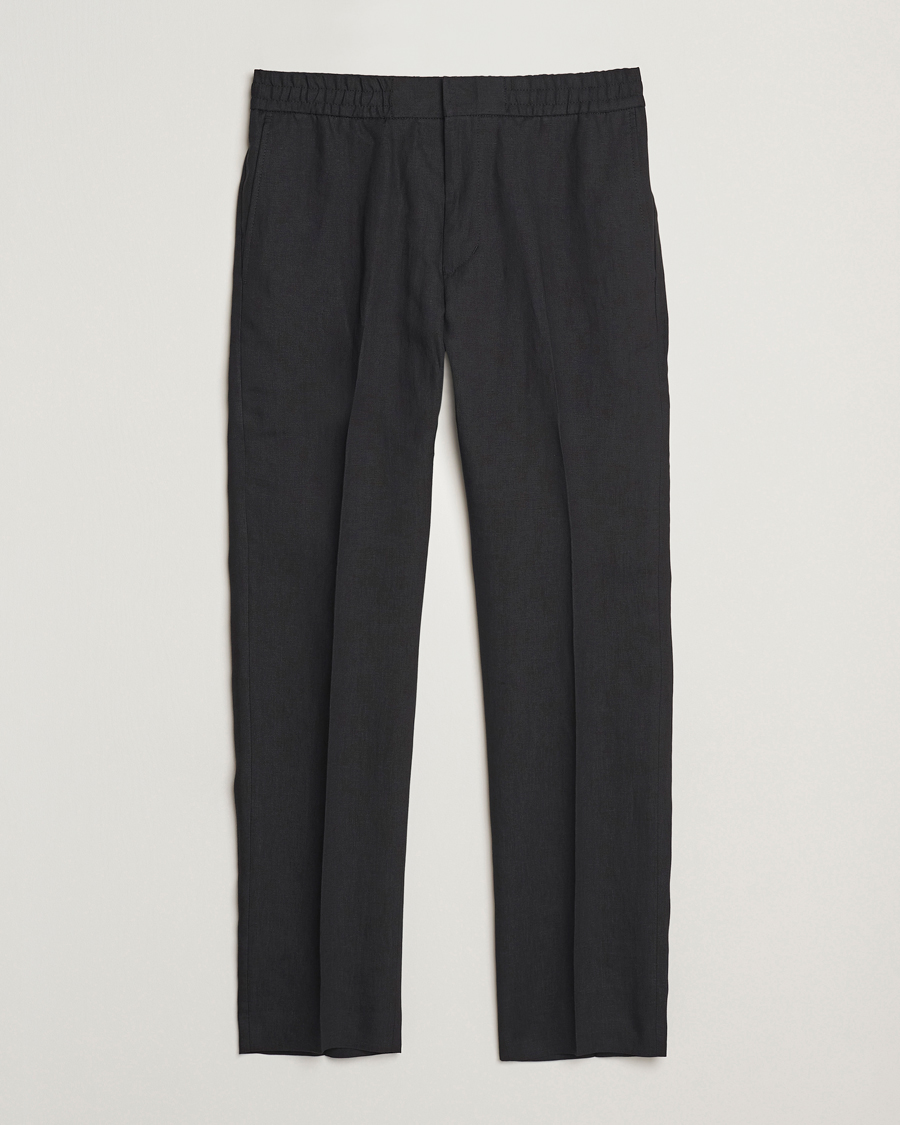 Mies | Housut | Tiger of Sweden | Tannen Linen Drawstring Trousers Black
