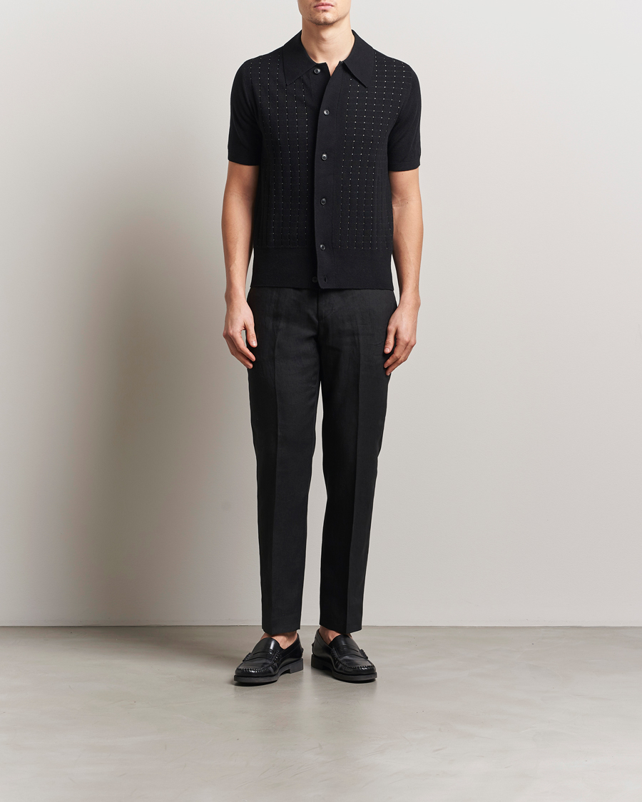 Mies | Housut | Tiger of Sweden | Tannen Linen Drawstring Trousers Black