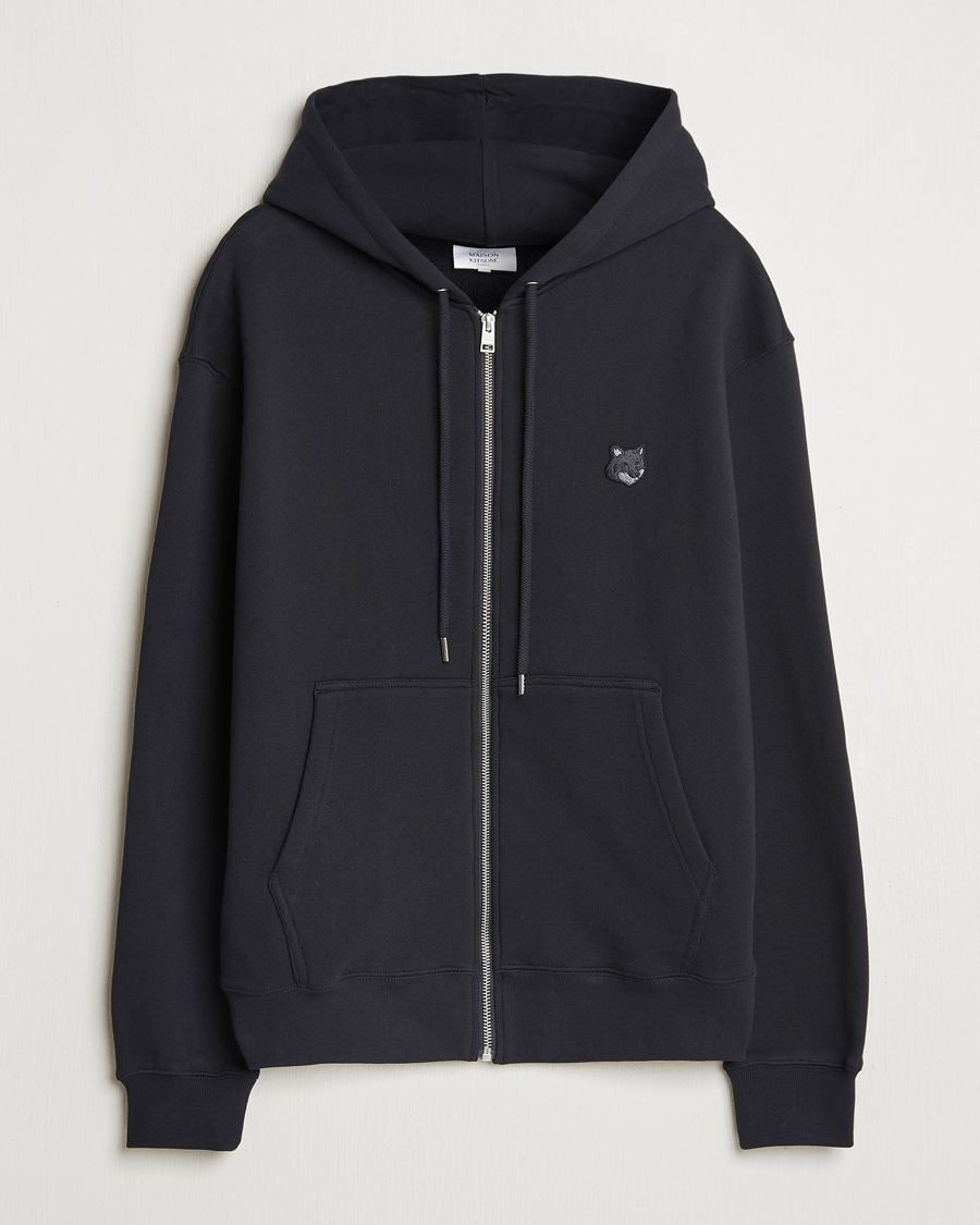 Mies | Puserot | Maison Kitsuné | Tonal Fox Head Full Zip Hoodie Black