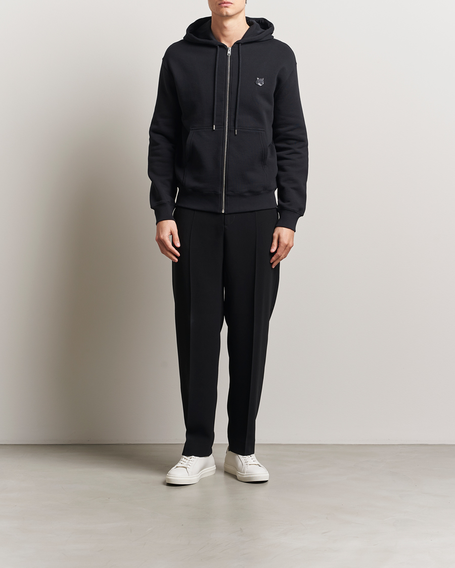 Mies | Puserot | Maison Kitsuné | Tonal Fox Head Full Zip Hoodie Black