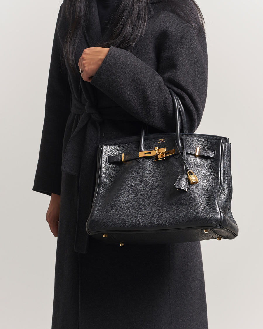 Mies | Hermès Pre-Owned Birkin 35 Taurillon Clémence Leather Black | Hermès Pre-Owned | Birkin 35 Taurillon Clémence Leather Black