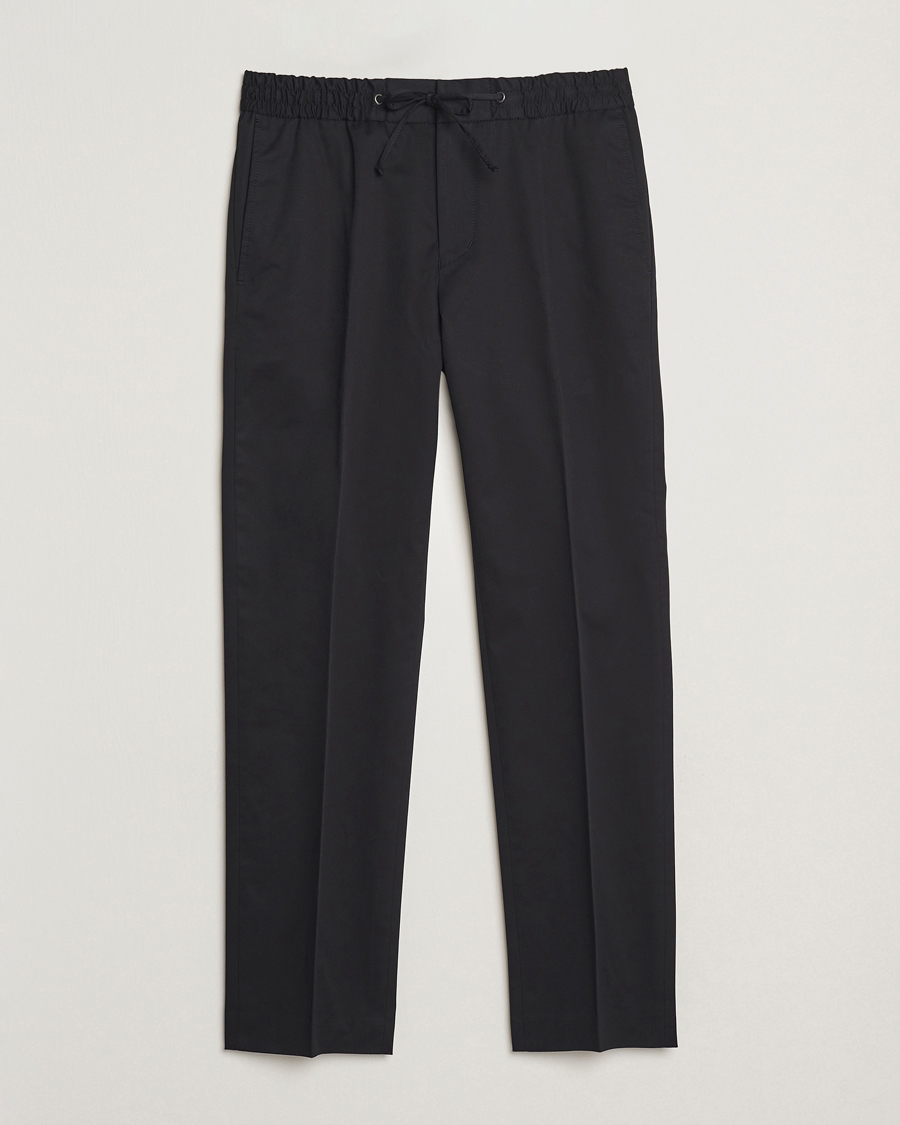 Mies | Housut | Tiger of Sweden | Tannen Cotton Drawstring Trousers Black