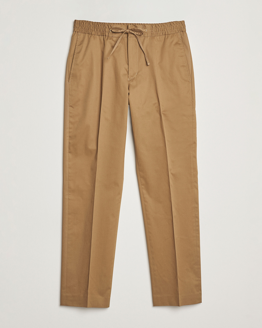 Mies | Housut | Tiger of Sweden | Tannen Cotton Drawstring Trousers Beige
