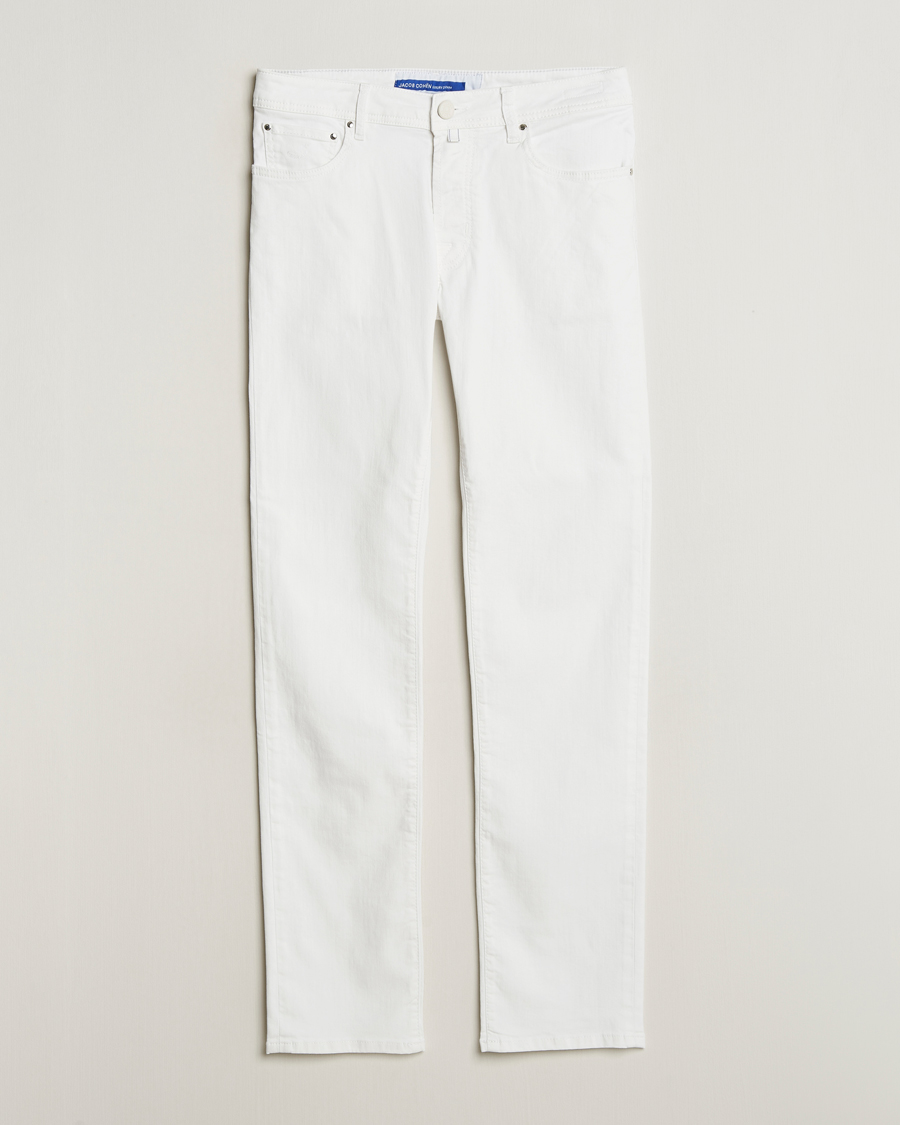 Mies | Housut | Jacob Cohën | Bard Slim Fit 5-Pocket Pants White
