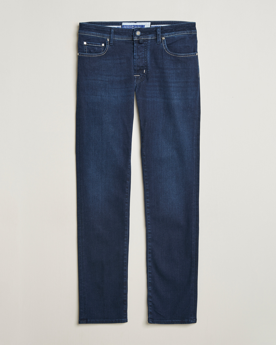 Mies | Farkut | Jacob Cohën | Bard Slim Fit Stretch Rinse Jeans Dark Blue