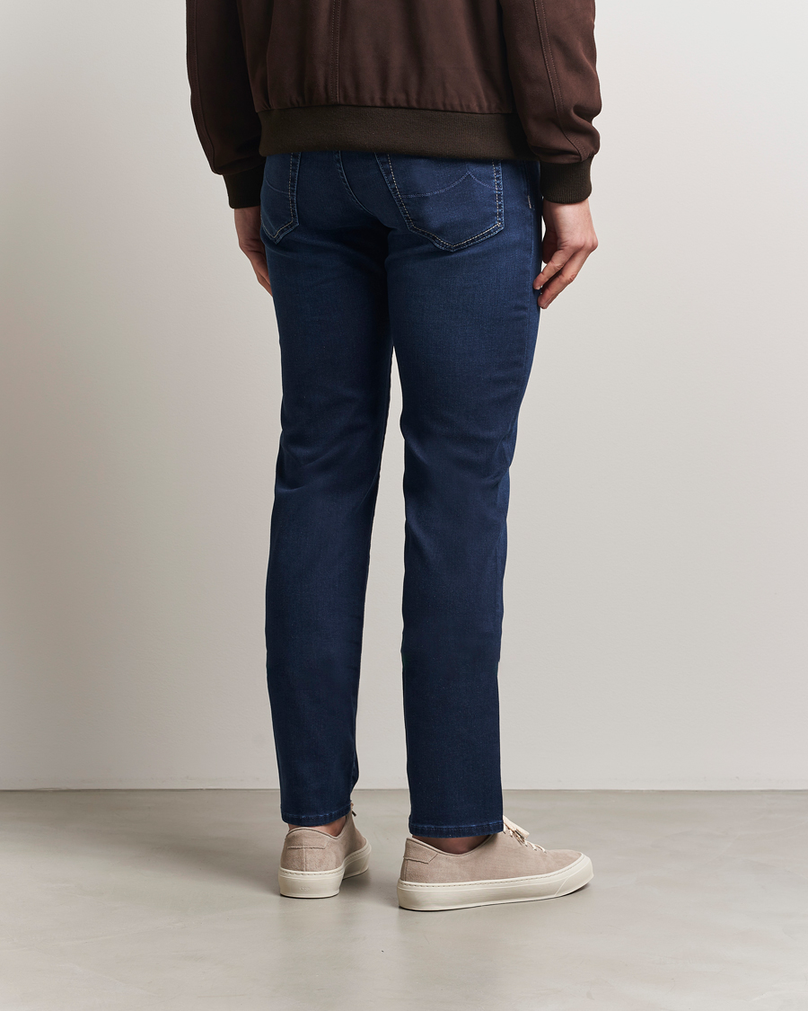 Mies | Farkut | Jacob Cohën | Bard Slim Fit Stretch Rinse Jeans Dark Blue