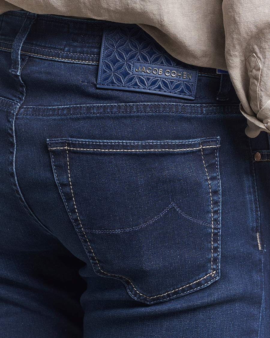 Mies | Farkut | Jacob Cohën | Bard Slim Fit Stretch Rinse Jeans Dark Blue