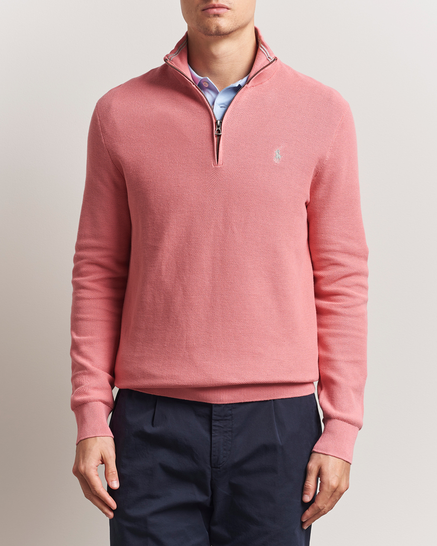 Mies | Puserot | Polo Ralph Lauren | Half Zip Cotton Pullover Desert Rose